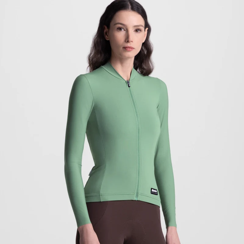 Maglia maniche lunghe Santini Ready To Ride - Verde