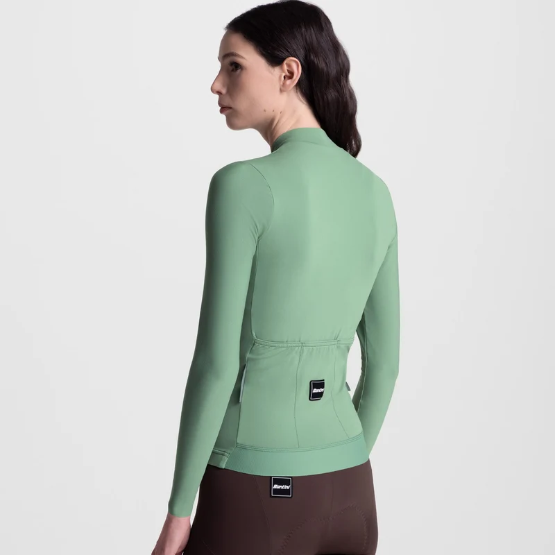 Maglia maniche lunghe Santini Ready To Ride - Verde