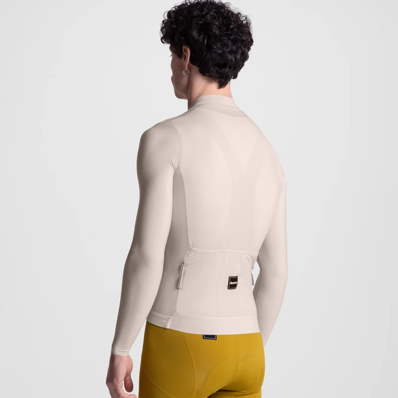 Maglia maniche lunghe Santini Ready To Ride - Beige