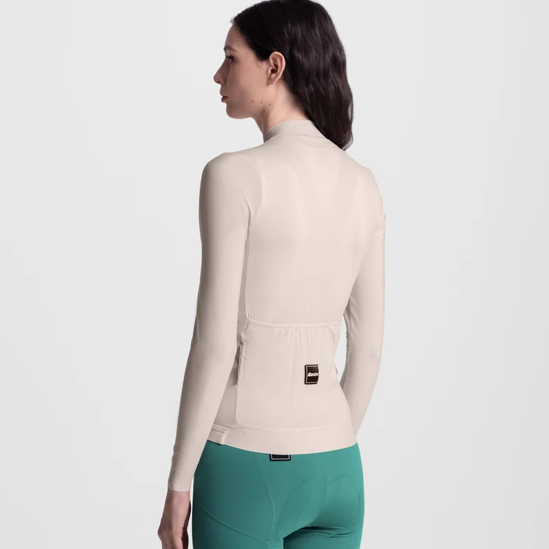 Maglia maniche lunghe Santini Ready To Ride - Beige