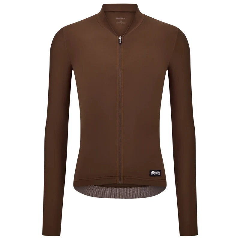 Maglia maniche lunghe Santini Ready To Ride - Marrone