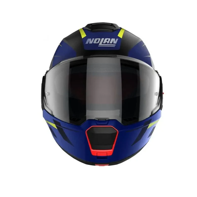 NOLAN N120-1 NIGHTLIFE N-COM 028 MOTO MODULARI CASCHI NERO BLU GIALLO