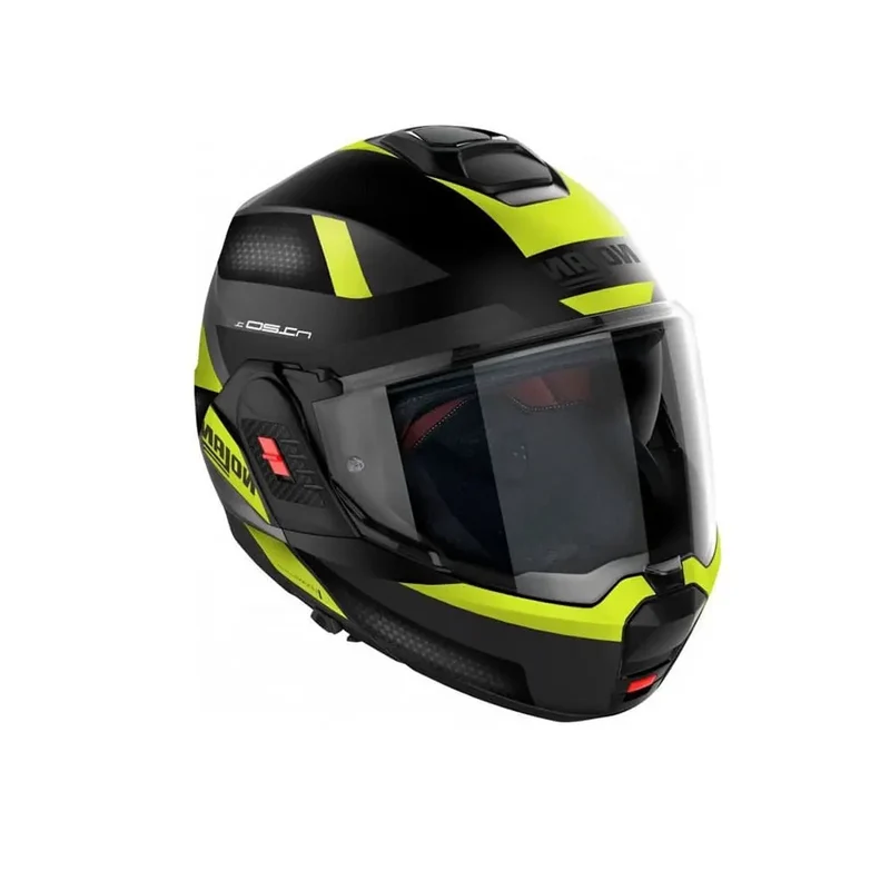 NOLAN N120-1 SUBWAY N-COM 023 MOTO MODULARI CASCHI OPACO NERO GIALLO