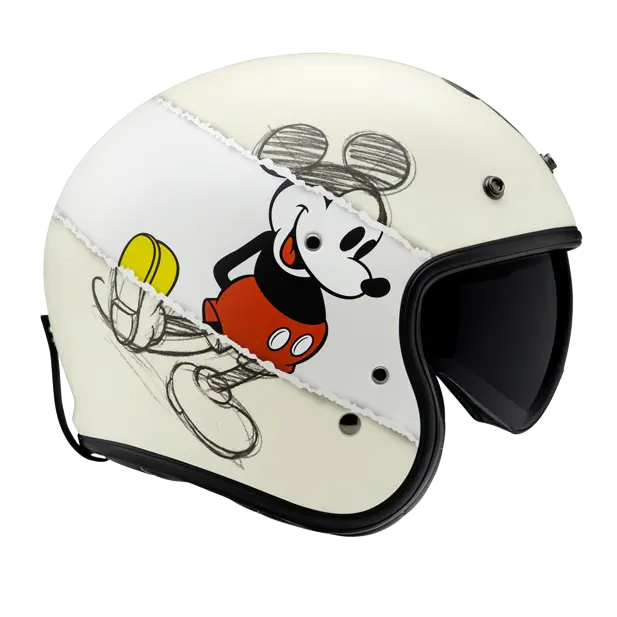 HJC V31 DISNEY MICKEY SKETCH MC1SF FACCIA APERTA CASCHI DI MOTO