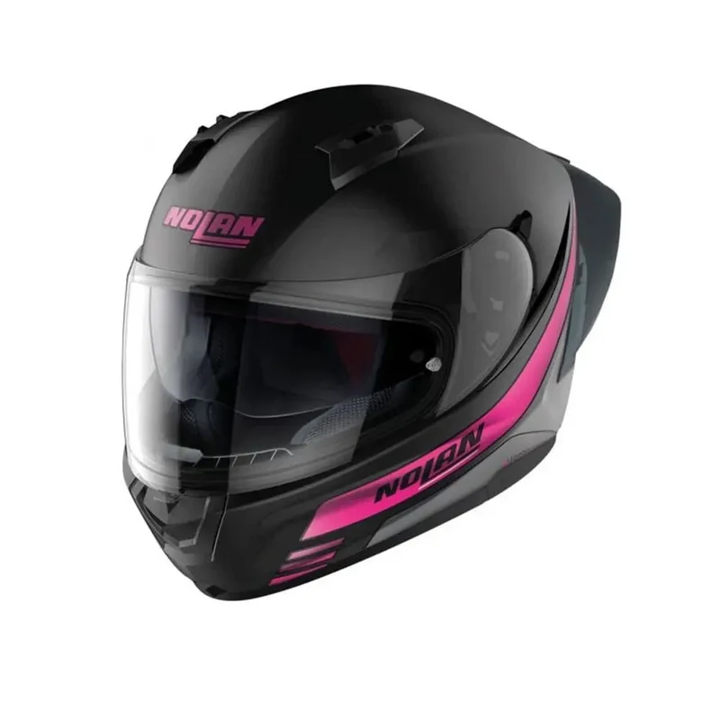 NOLAN N60-6 SPORT OUTSET 023 MOTO INTEGRALI CASCHI NERO FUCSIA