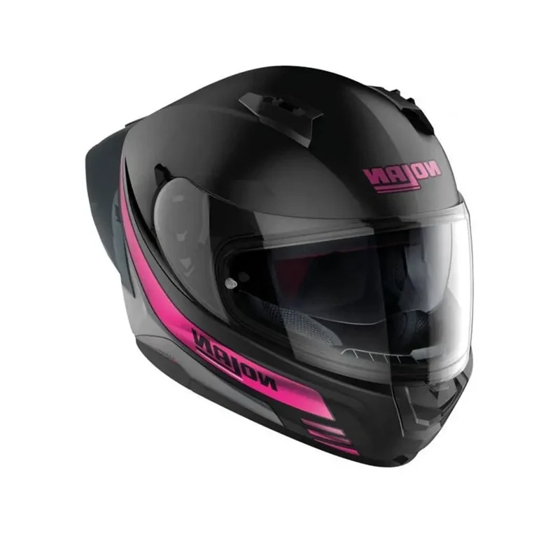 NOLAN N60-6 SPORT OUTSET 023 MOTO INTEGRALI CASCHI NERO FUCSIA