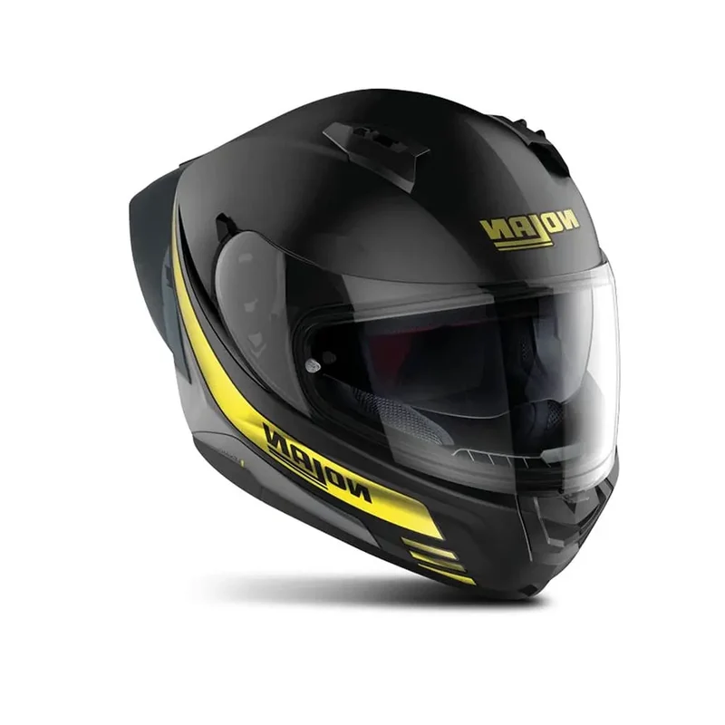 NOLAN N60-6 SPORT OUTSET 022 MOTO INTEGRALI CASCHI NERO GIALLO