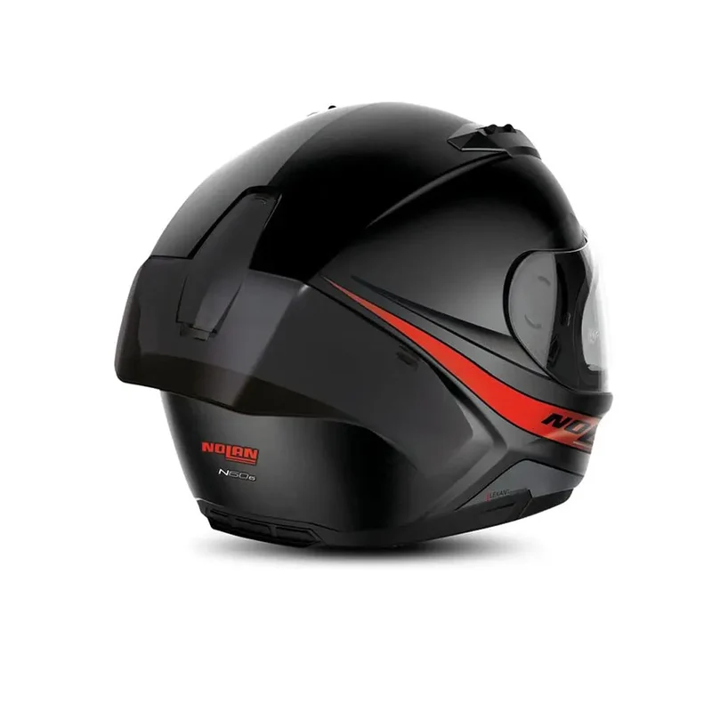 NOLAN N60-6 SPORT OUTSET 021 MOTO INTEGRALI CASCHI NERO ROSSO