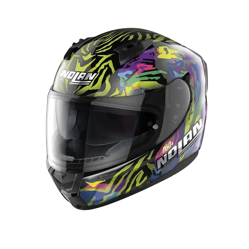 NOLAN N60-6 BARRIO 068 MOTO INTEGRALI CASCHI NERO GIALLO VIOLA BLU ROSA