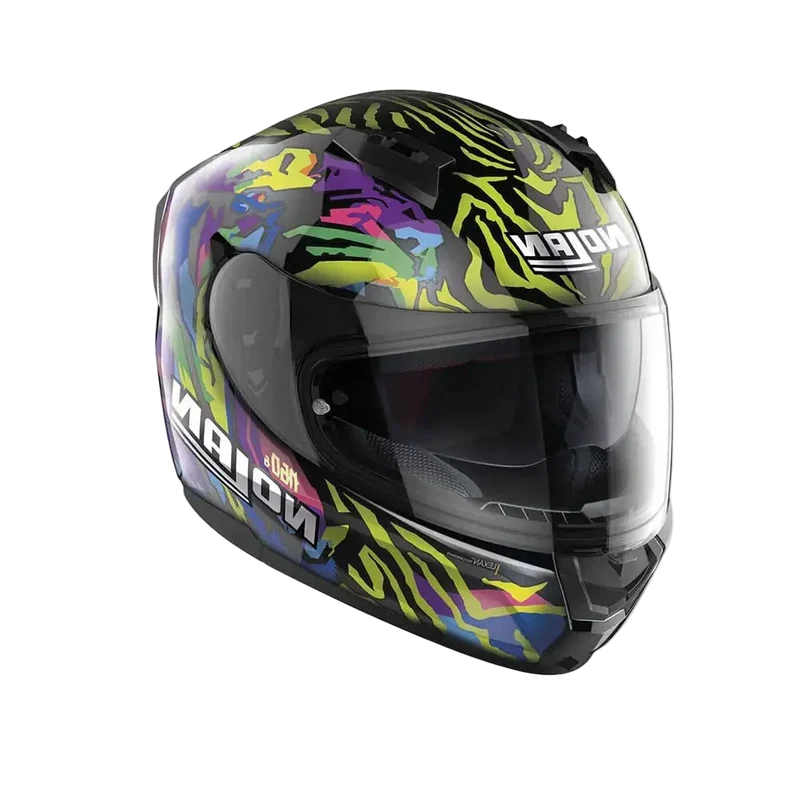 NOLAN N60-6 BARRIO 068 MOTO INTEGRALI CASCHI NERO GIALLO VIOLA BLU ROSA