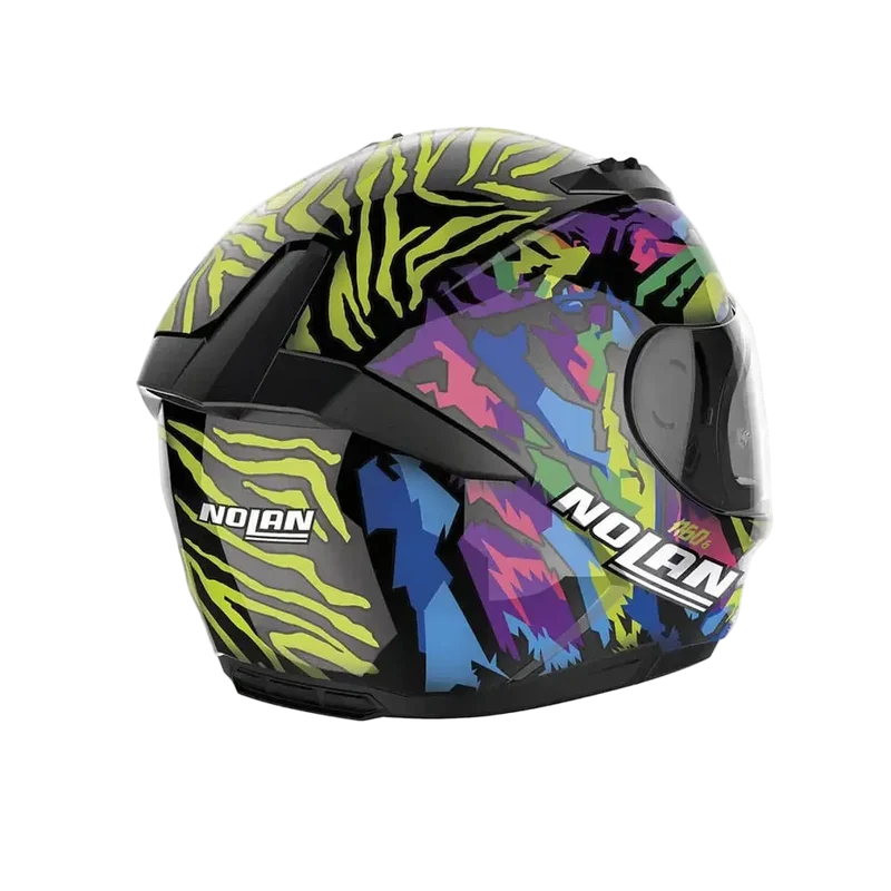 NOLAN N60-6 BARRIO 068 MOTO INTEGRALI CASCHI NERO GIALLO VIOLA BLU ROSA