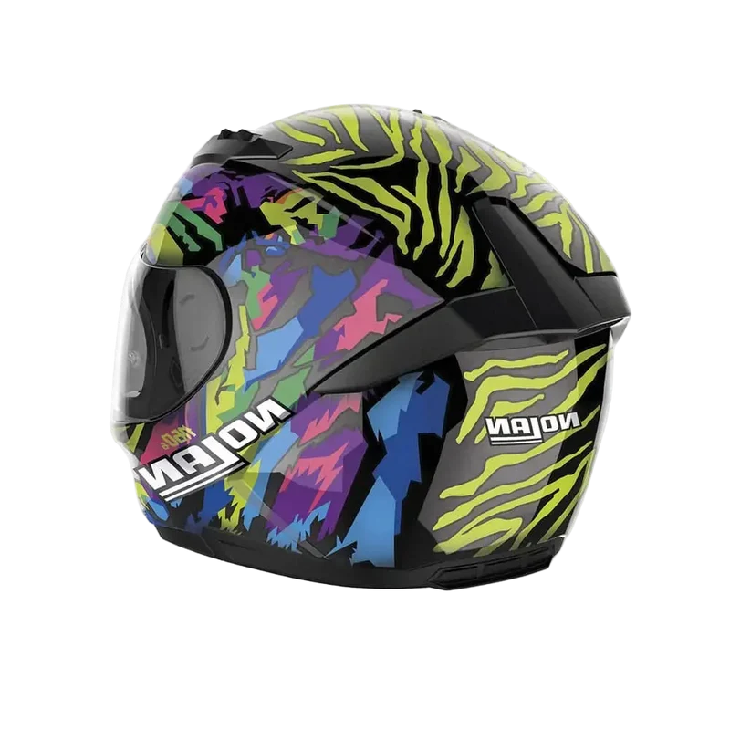 NOLAN N60-6 BARRIO 068 MOTO INTEGRALI CASCHI NERO GIALLO VIOLA BLU ROSA