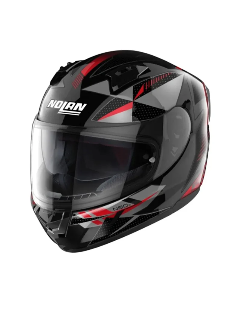 NOLAN N60-6 WIRING 074 MOTO INTEGRALI CASCHI NERO ARGENTO ROSSO