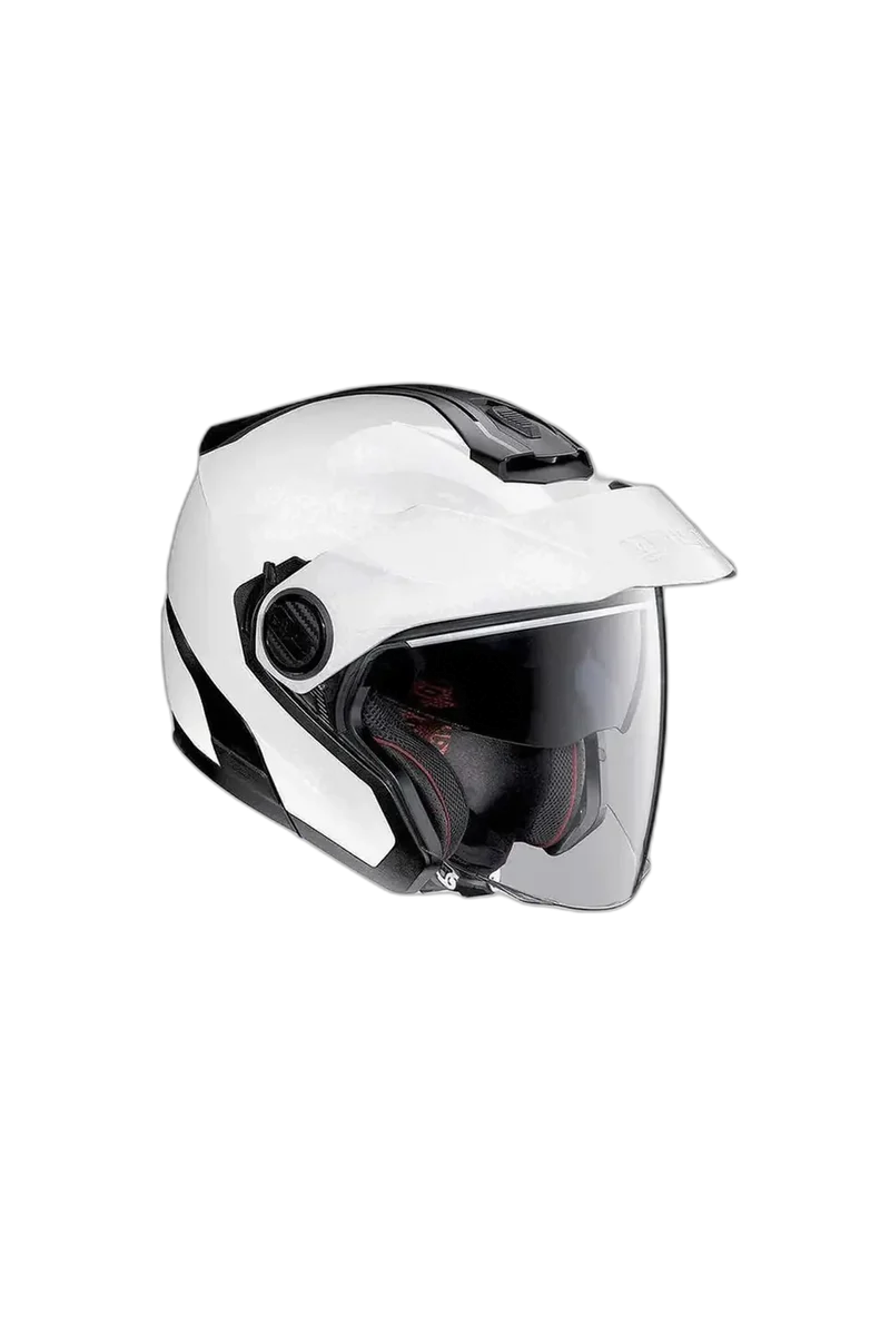 NOLAN N40-5 06 CLASSIC N-COM 005 MOTO JET CASCHI OPACO BIANCO NERO