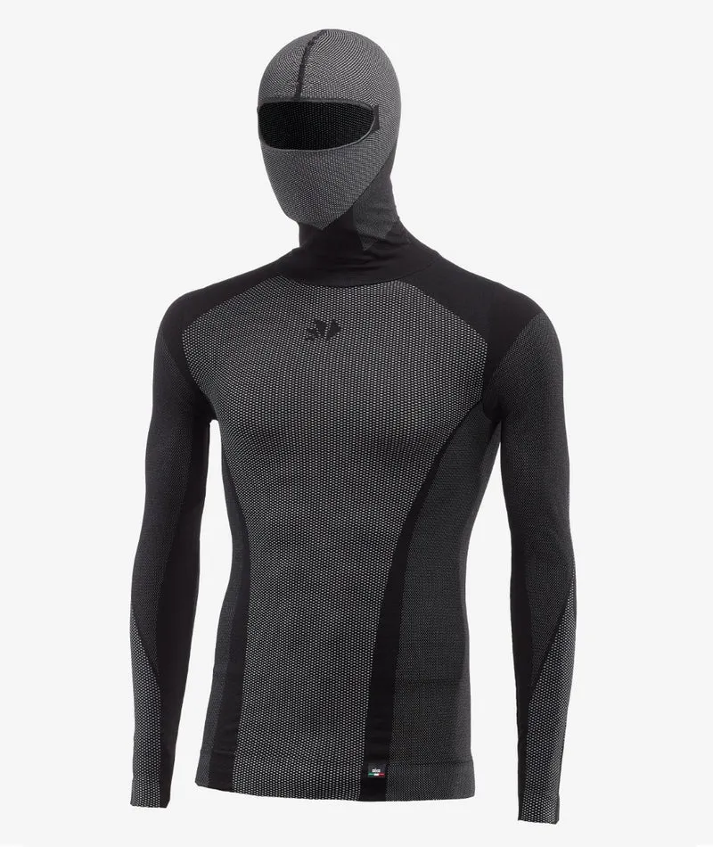MAGLIA T-SHORT ML SOTTOCASCO INTEGRATO 4S BLAZCK CARBON