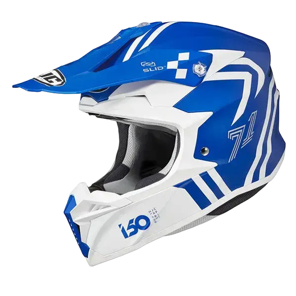 HJC I50 HEX MC2SF CROSS ENDURO CASCHI DI MOTO BIANCO BLU