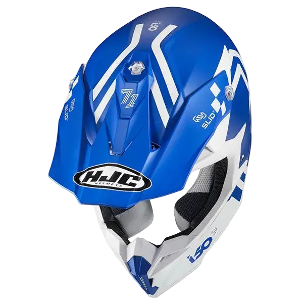 HJC I50 HEX MC2SF CROSS ENDURO CASCHI DI MOTO BIANCO BLU