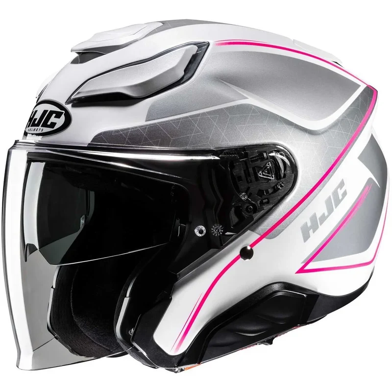 HJC F31 LUDI MC8 CASCHI JET SPORTIVO CASCHI DI MOTO BIANCO GRIGIO ROSA