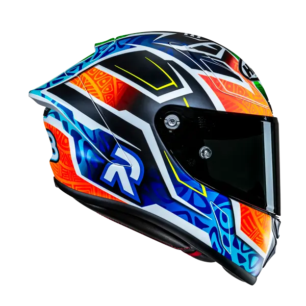 HJC RPHA 1 BINDER REPLICA MC27SF INTEGRALE CASCHI DI MOTO BLU ARANCIONE