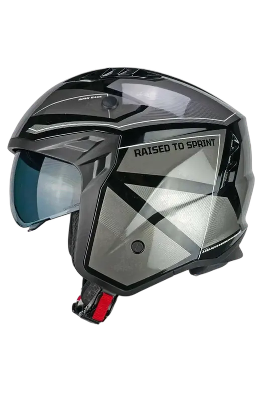 CGM 155S RUSH RACE JET CASCHI DI MOTO NERO GRAFITE