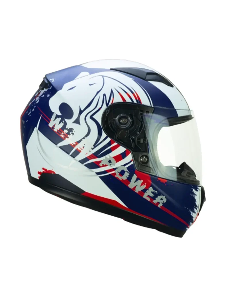 CGM 265G LUCKY WILD BAMBINI INTEGRALI CASCHI DI MOTO BLU BIANCO