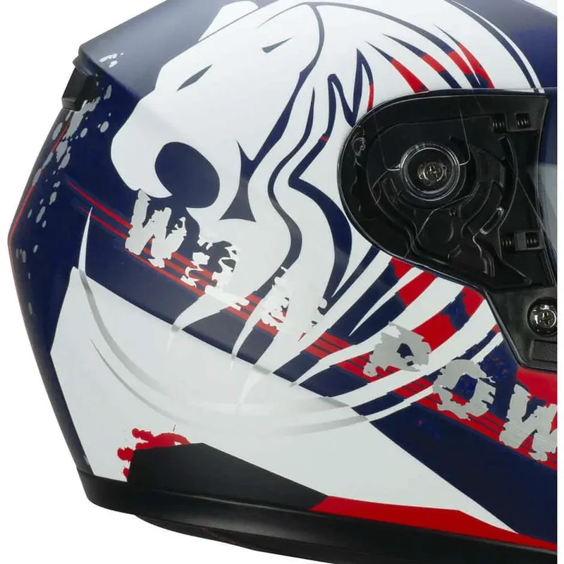 CGM 265G LUCKY WILD BAMBINI INTEGRALI CASCHI DI MOTO BLU BIANCO