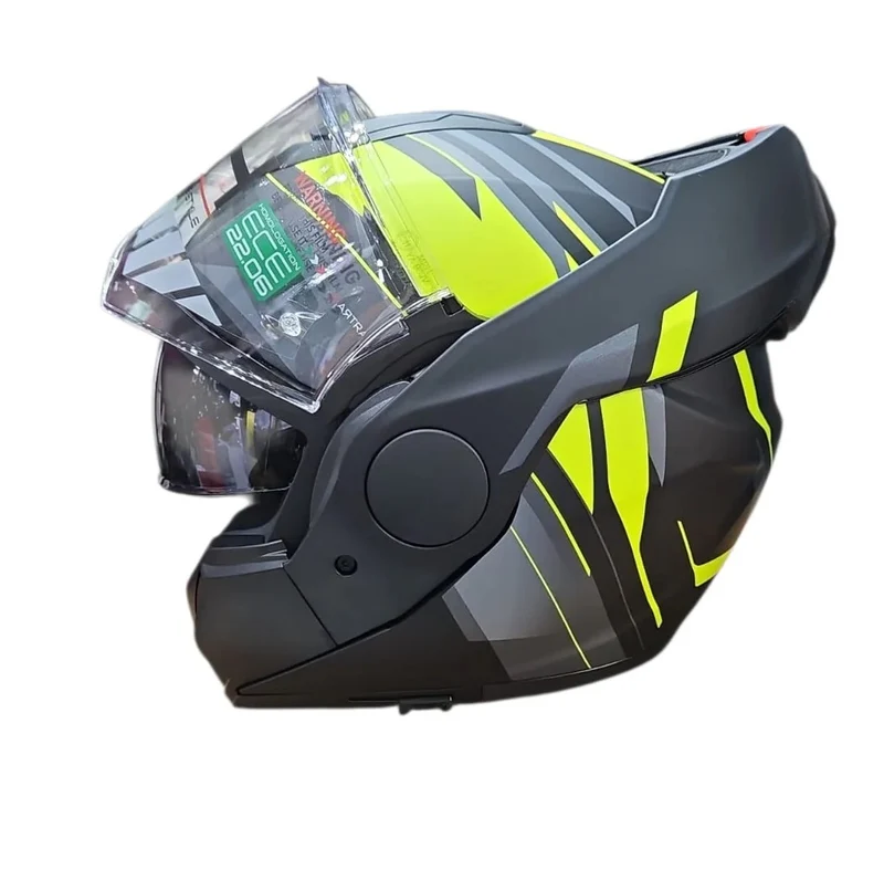 CASCO CONVERTIBILE MPH ARTRA NERO GIALLO FLU OPACO ECE 22.06 FLIP UP