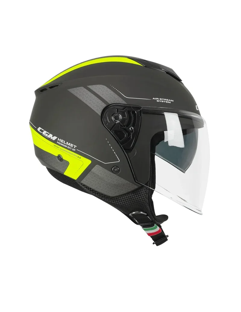 CGM 126G IPER CITY MOTO JET GRAFITE CASCHI DI MOTO FLUO GIALLO