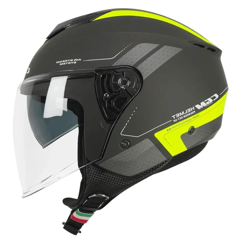 CGM 126G IPER CITY MOTO JET GRAFITE CASCHI DI MOTO FLUO GIALLO