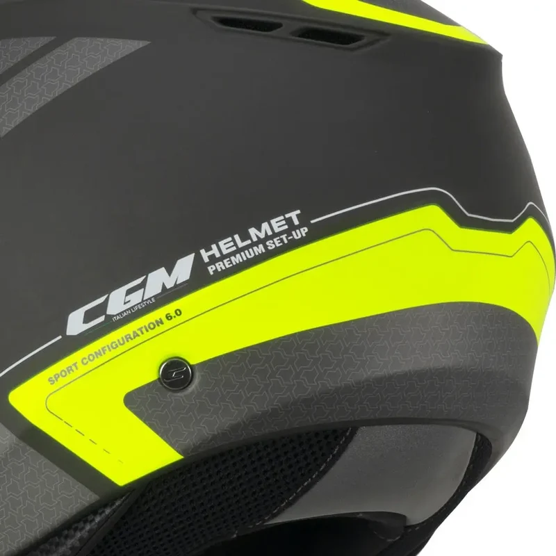 CGM 126G IPER CITY MOTO JET GRAFITE CASCHI DI MOTO FLUO GIALLO