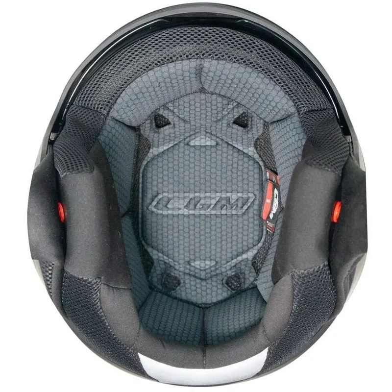 CGM 126G IPER CITY JET MOTO CASCHI DI MOTO NERO ROSSO