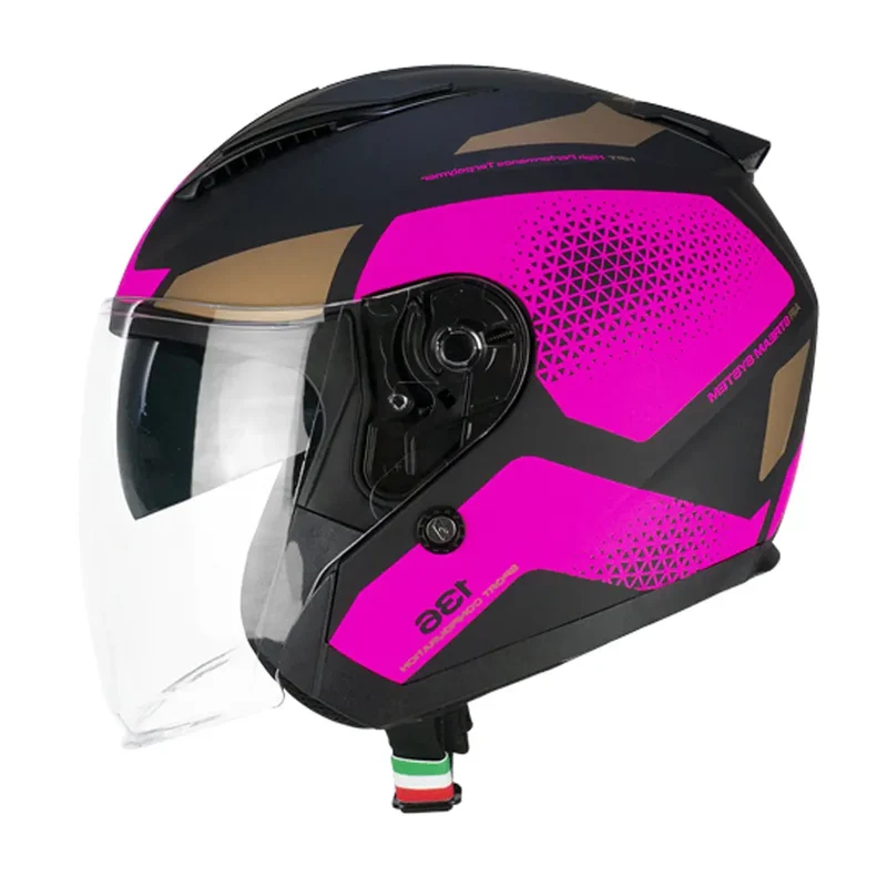 CGM 136G DNA GALAXY JET CASCHI DI MOTO NERO FLOU FUSCIA MATE