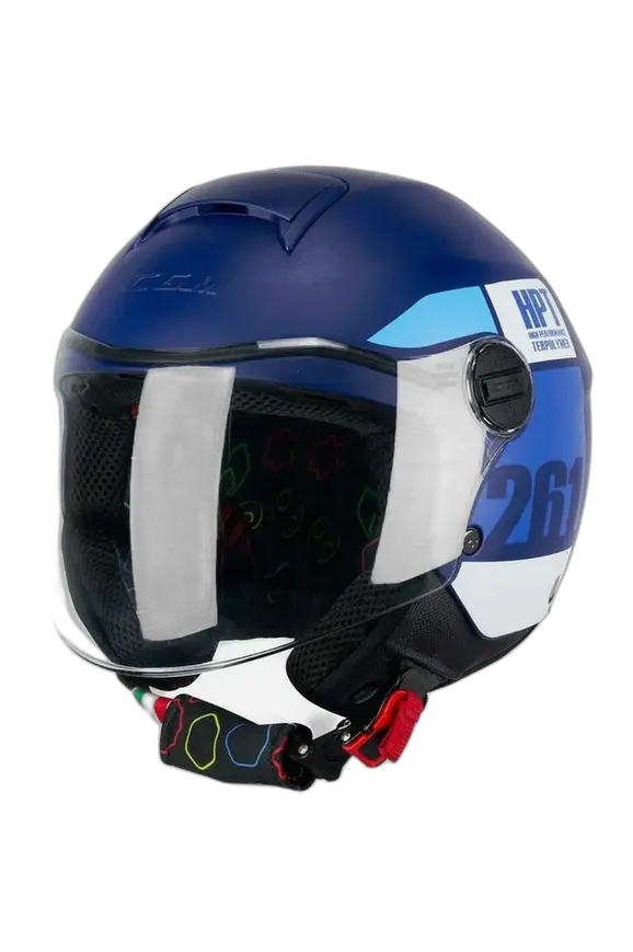 CGM 261X MINI SIGN APERTA CASCHI DI MOTO BLU AZZURRO OPACO