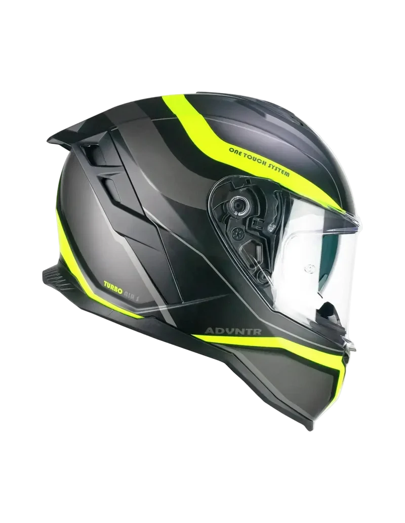 CGM 363X SHOT RUN INTEGRALI CASCHI DI MOTO NERO GIALLO FLUO OPACO