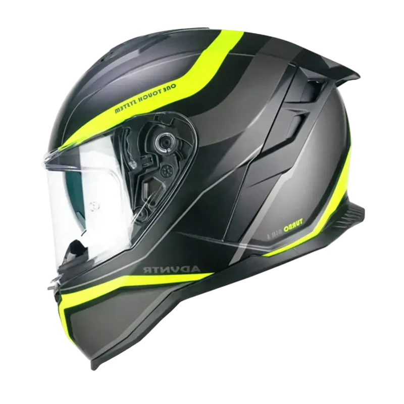 CGM 363X SHOT RUN INTEGRALI CASCHI DI MOTO NERO GIALLO FLUO OPACO