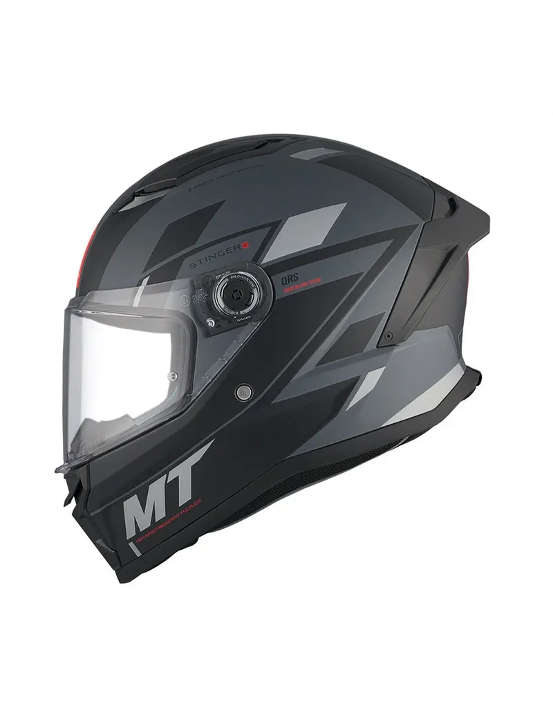 MT STINGER 2 ZIVZE C2 INTEGRALE CASCHI DI MOTO NERO OPACO GRIGIO