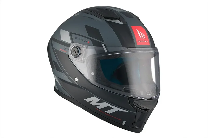 MT STINGER 2 ZIVZE C2 INTEGRALE CASCHI DI MOTO NERO OPACO GRIGIO