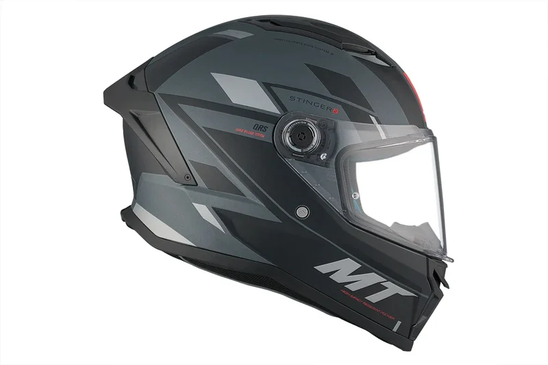 MT STINGER 2 ZIVZE C2 INTEGRALE CASCHI DI MOTO NERO OPACO GRIGIO