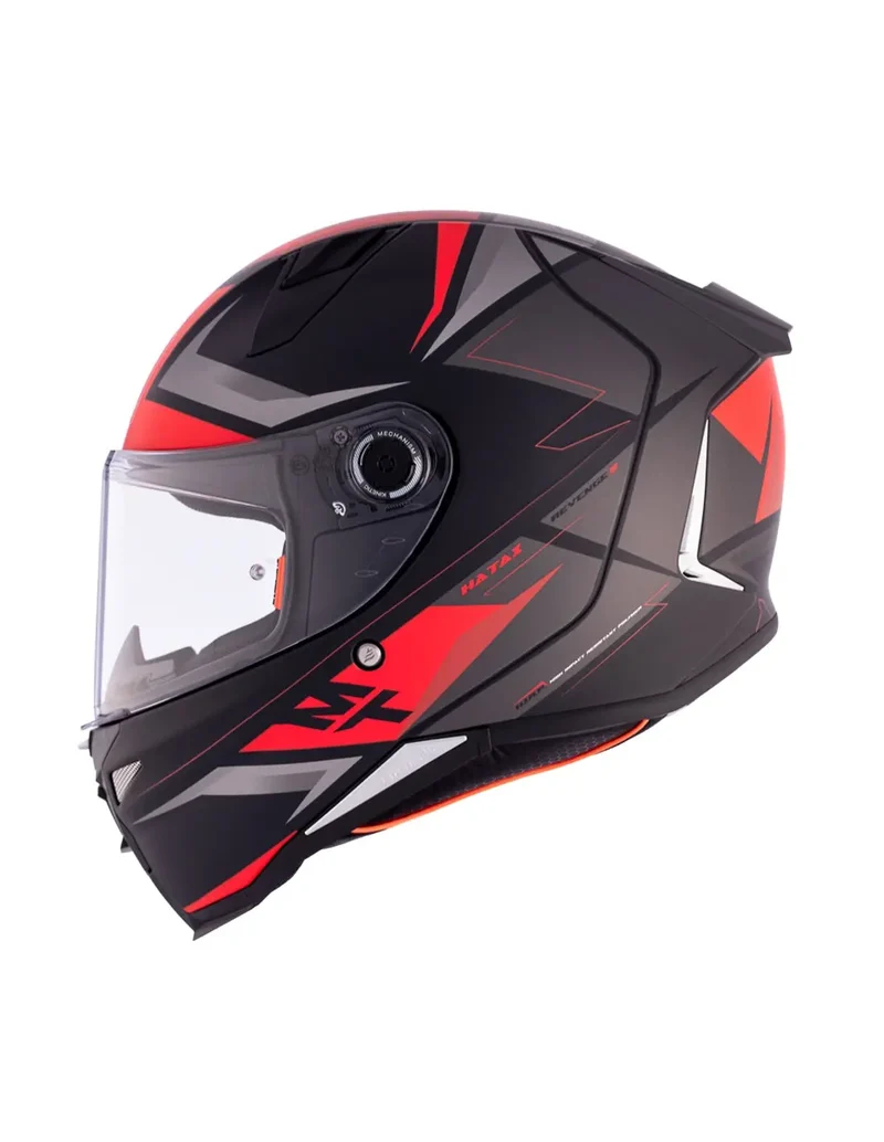 MT REVENGE 2 S HATAX INTEGRALE B5 CASCHI DI MOTO ROSSO GRIGIO OPACO