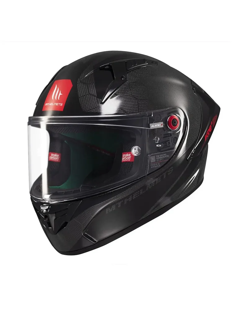 MT KRE+ S SOLID A11 CARBONIO INTEGRALE CASCHI DI MOTO LUCIDA