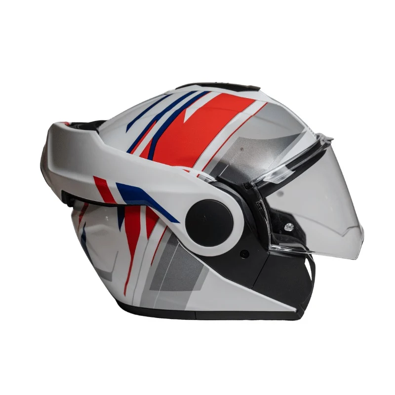 CASCO CONVERTIBILE MPH ARTRA BIANCO ROSSO BLU LUCIDO ECE 22.06 FLIP UP