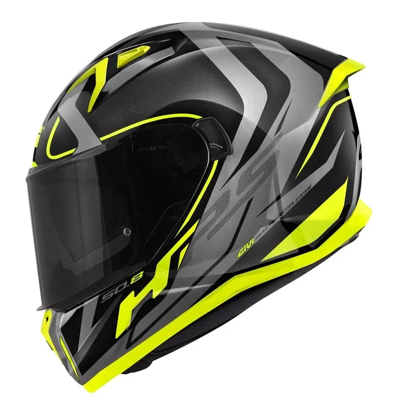 GIVI 50.8 INTEGRALE CASCHI DI MOTO NERO TITANIO GIALLO