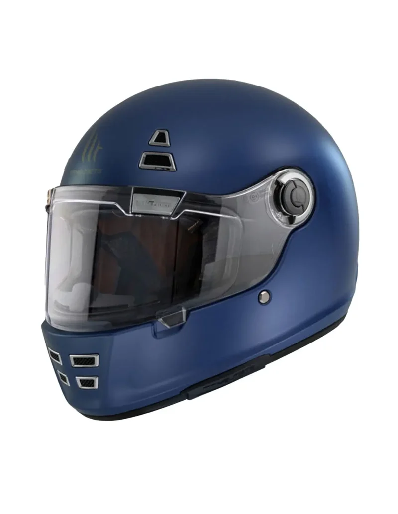 MT JARAMA SOLID VINTAGE A7 INTEGRALE CASCHI DI MOTO BLU OPACO