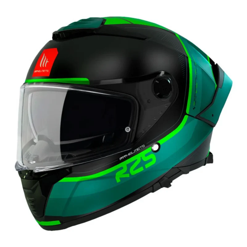 MT THUNDER 4 SV R25 INTEGRALE CC6 CASCHI DI MOTO NERO VERDE OPACO