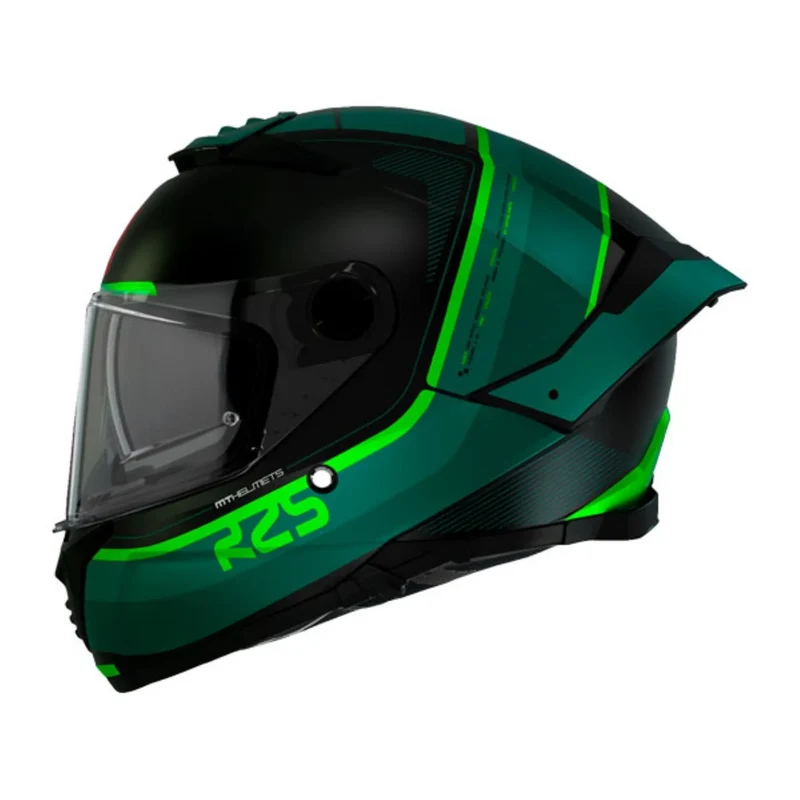 MT THUNDER 4 SV R25 INTEGRALE CC6 CASCHI DI MOTO NERO VERDE OPACO