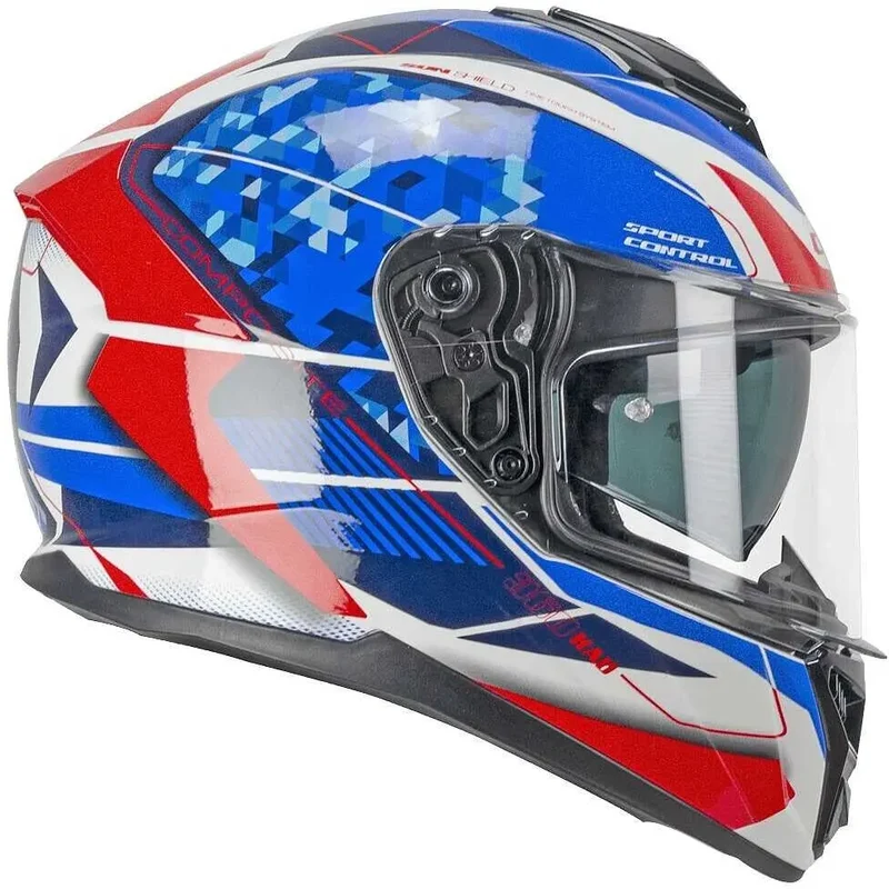 CGM 360S KAD RACE INTEGRALI CASCHI DI MOTO BLU ROSSO