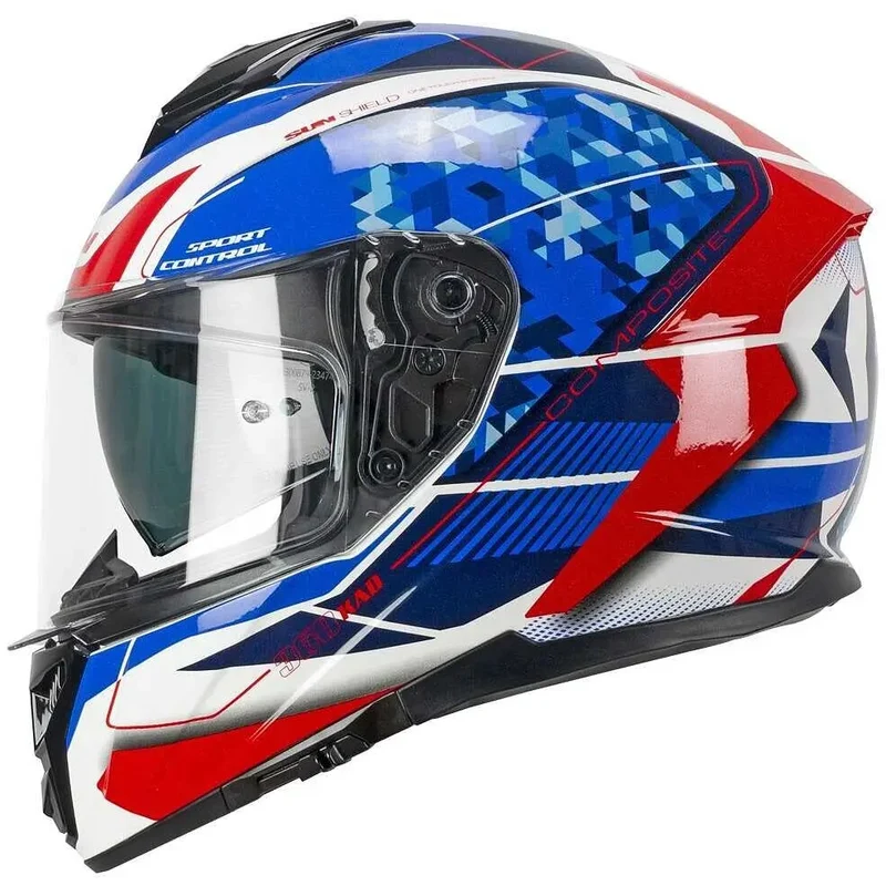CGM 360S KAD RACE INTEGRALI CASCHI DI MOTO BLU ROSSO
