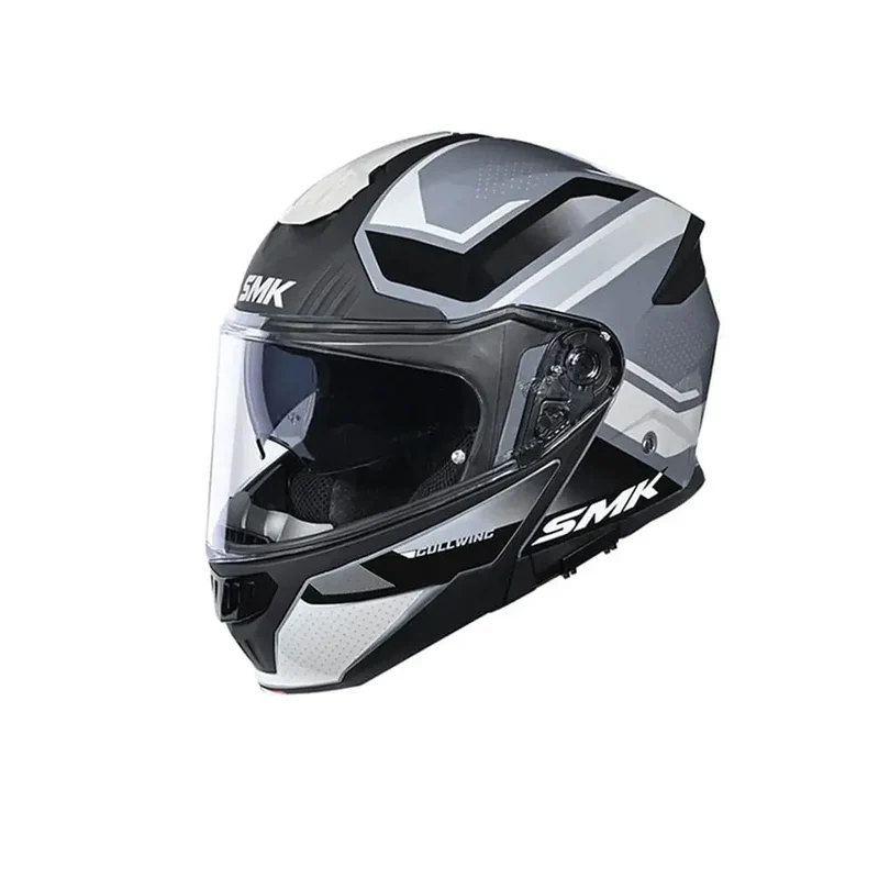 SMK GULLWING MA661 TOUISMO MODULARI CASCHI DI MOTO GRIGIO BIANCO NERO