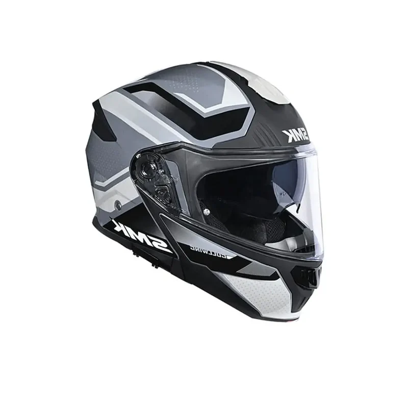 SMK GULLWING MA661 TOUISMO MODULARI CASCHI DI MOTO GRIGIO BIANCO NERO