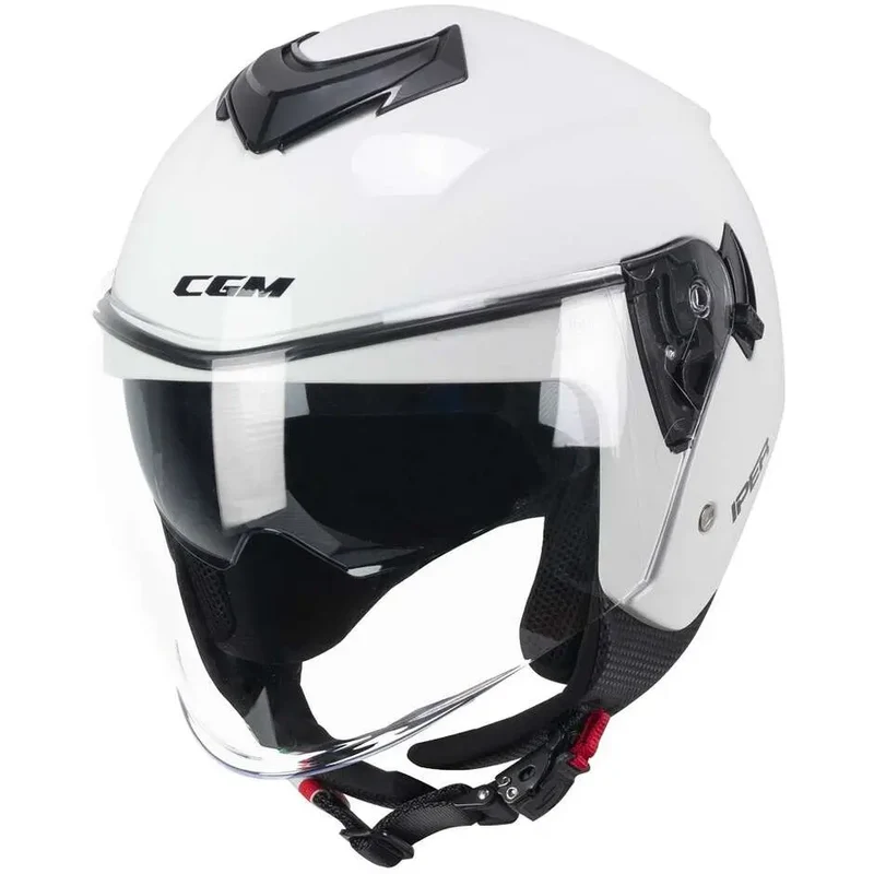CGM 126A IPER MONO Caschi Da Moto Jet Bianco